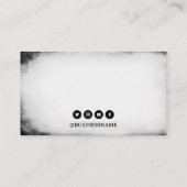 Grunge Black & White Dragon Tattoo Artist Visitenkarte (Rückseite)