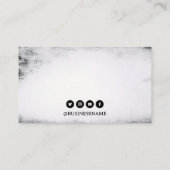 Grunge Black & White Tattoo Machine Visitenkarte (Rückseite)