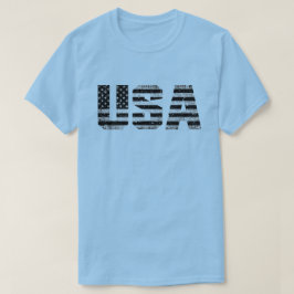 Grunge Black & White USA Typografie T-Shirt