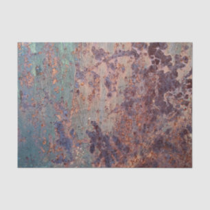 Grunge Blau Rostiges Metallmuster Seidenpapier
