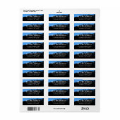 Grunge Blue Black Rücksendeadresse (Vorne)