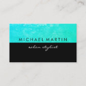Grunge Blue Black Two Tone Visitenkarte (Vorderseite)