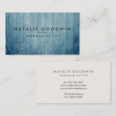 Grunge Blue Contemporary Lux Visitenkarte (Vorne/Hinten)