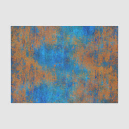 Grunge Blue Copper Boho Seidenpapier