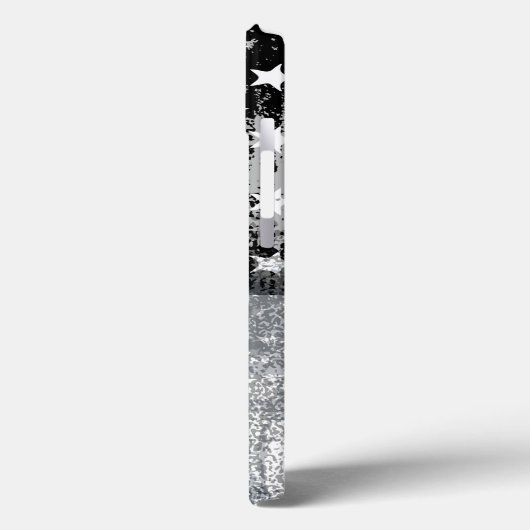 Grunge Blue Line Flag iPhone Case (Rückseite / Links)