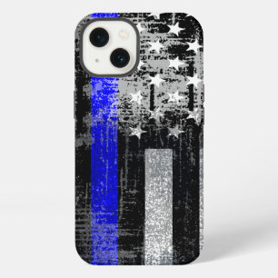 Grunge Blue Line Flag iPhone-Hülle iPhone 13 Hülle