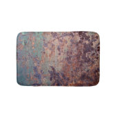 Grunge Blue Rusted Metal Muster Badematte (Vorderseite)