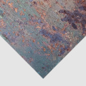 Grunge Blue Rusted Metal Muster Seidenpapier (Ausschnitt)