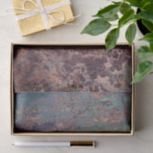 Grunge Blue Rusted Metal Muster Seidenpapier (Geschenk)