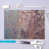 Grunge Blue Rusted Metal Muster Seidenpapier (Handwerk)