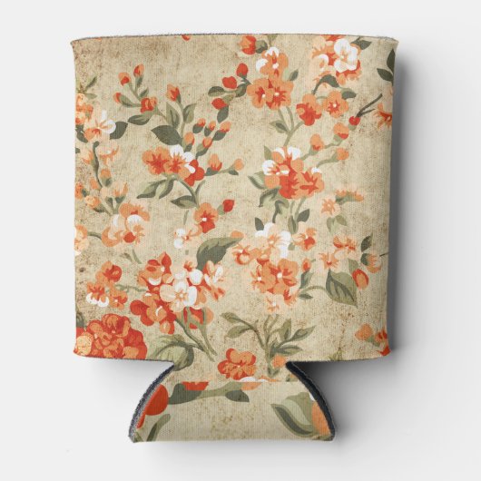 Grunge Blume Art: Abstraktes Design Dosenkühler (Vorderseite)