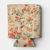 Grunge Blume Art: Abstraktes Design Dosenkühler (Rückseite)