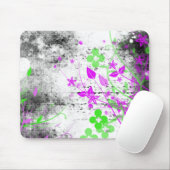 Grunge-Blumen Mousepad (Mit Mouse)