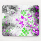 Grunge-Blumen Mousepad (Vorne)
