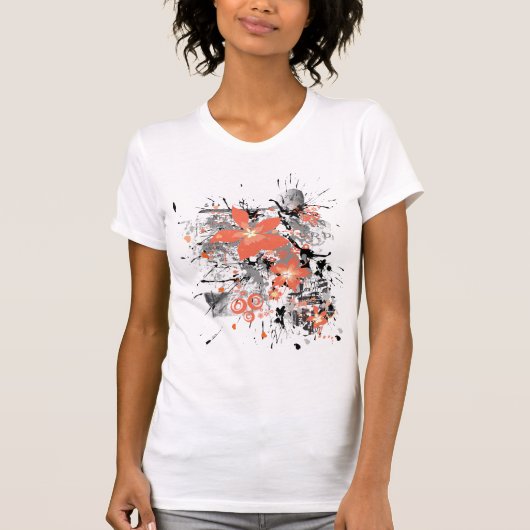 Grunge-Blumen T-Shirt (Vorderseite)
