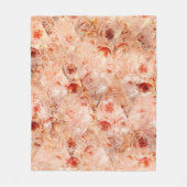 Grunge Blumenmuster. Korallenhintergrund. Fleecedecke (Vorderseite)
