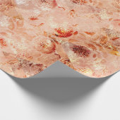 Grunge Blumenmuster. Korallenhintergrund. Geschenkpapier (Ecke)