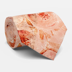 Grunge Blumenmuster. Korallenhintergrund. Krawatte