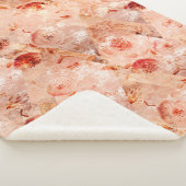 Grunge Blumenmuster. Korallenhintergrund. Sherpadecke (3/4)