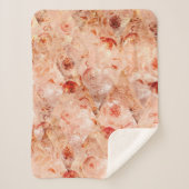 Grunge Blumenmuster. Korallenhintergrund. Sherpadecke (Vorderseite)