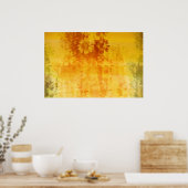 Grunge Blumenplakat Poster (Küche)