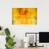 Grunge Blumenplakat Poster (Heimbüro)