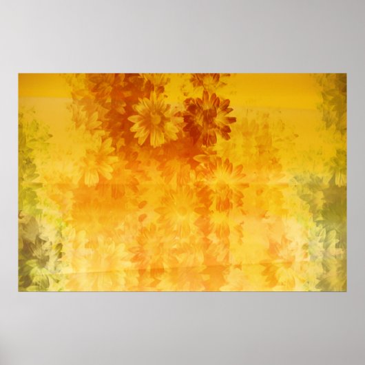 Grunge Blumenplakat Poster (Vorne)