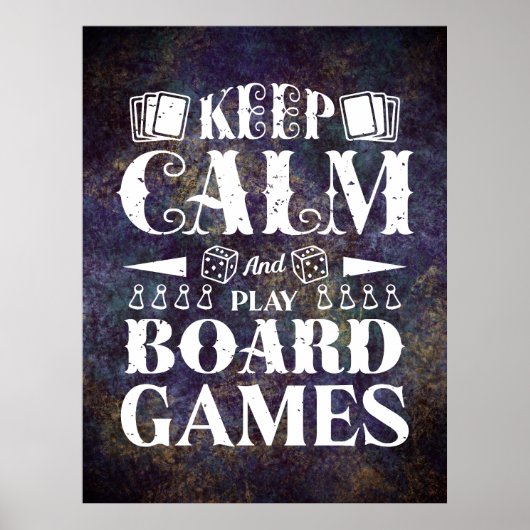 Grunge Board Games Wall Decoder Poster (Vorne)