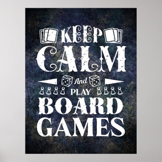 Grunge Board Games Wall Decoder Poster (Vorne)
