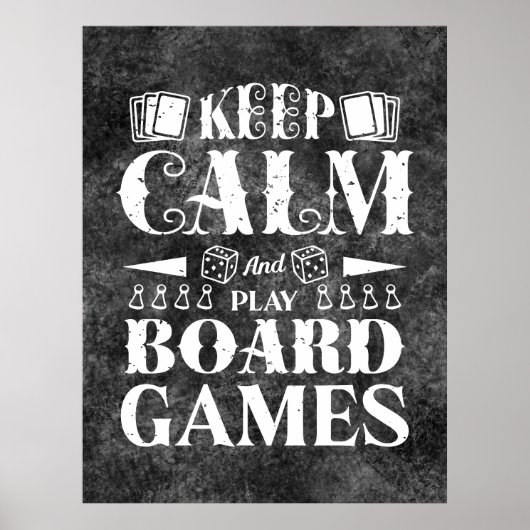 Grunge Board Games Wall Decoder Poster (Vorne)