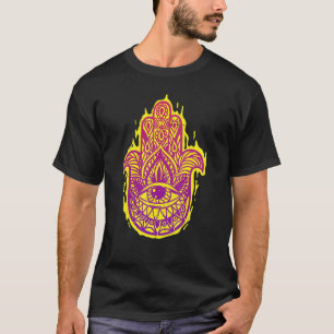 Grunge Boho Hamsa Hand Chakra Evil Auge Hand Fett T-Shirt