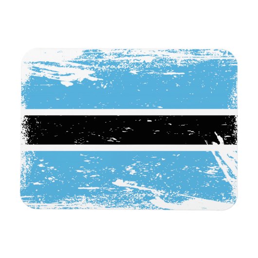 Grunge Botswana-Flagge Magnet (Horizontal)