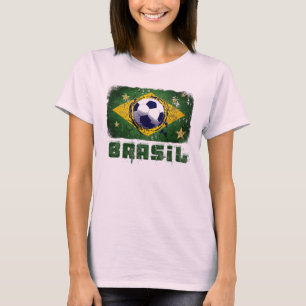 Grunge brazil-Geschenke für Fußball T-Shirt