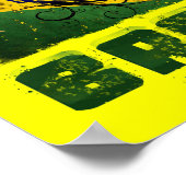 Grunge brazil Weltmeisterschaft Fußballflagge 2014 Poster (Ecke)