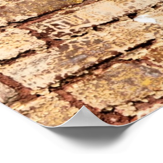 Grunge Brick Wall Hintergrund Poster (Ecke)