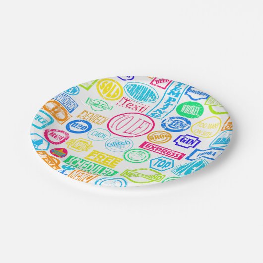 Grunge Briefmarke Collection Paper Teller (Schrägansicht)