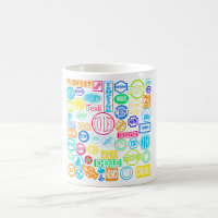 Grunge Briefmarke Collection Tasse