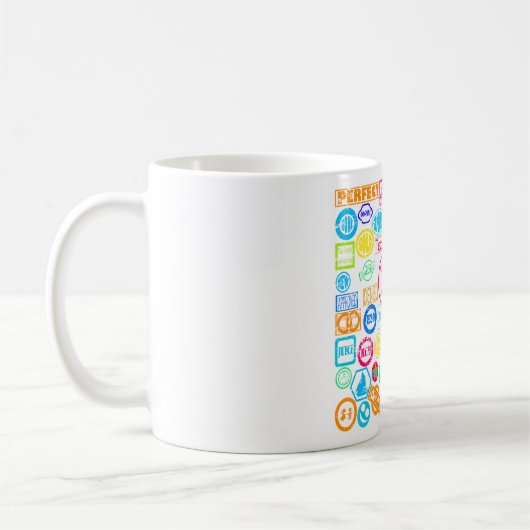 Grunge Briefmarke Collection Tasse (Links)