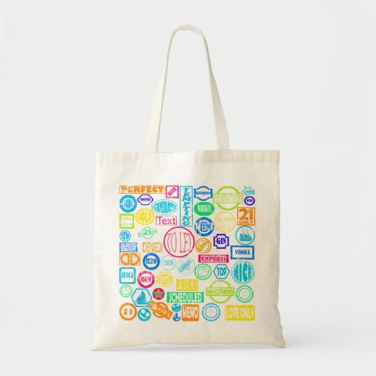 Grunge Briefmarke Collection Toag Tragetasche (Vorne)