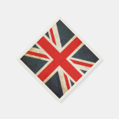 Grunge British Union Jack Posh Paper Napkins Serviette (Ecke)