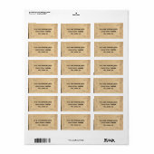 Grunge Brown Paper - Adressetiketten (Vorne)