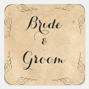 Grunge Brown Paper Stickers