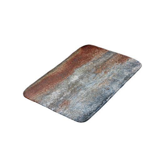 Grunge Brown Rust Textur Muster Badematte (Schrägansicht)