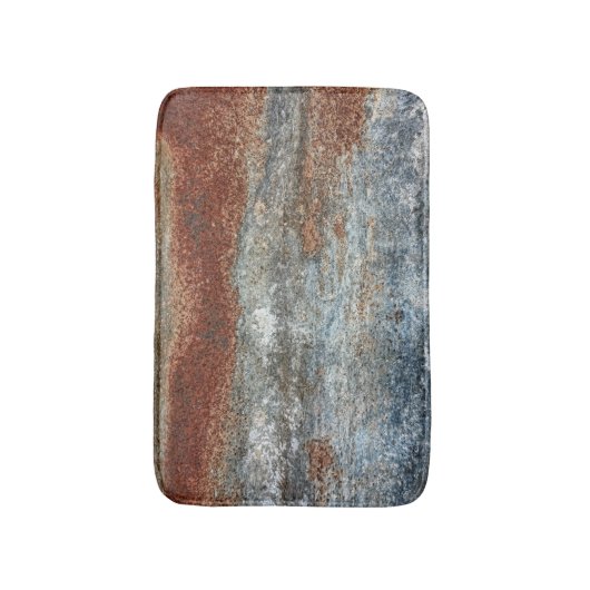 Grunge Brown Rust Textur Muster Badematte (Vorderseite Vertikal)