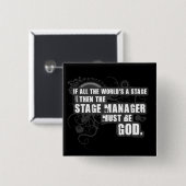 Grunge-Bühne-Manager-Gott Button (Vorne & Hinten)