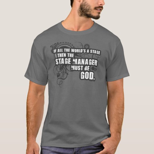 Grunge-Bühne-Manager-Gott T-Shirt (Vorderseite)