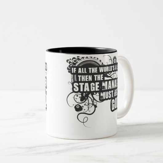 Grunge-Bühne-Manager-Gott Zweifarbige Tasse (VorderseiteRechts)