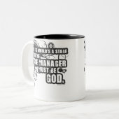 Grunge-Bühne-Manager-Gott Zweifarbige Tasse (Vorderseite Links)