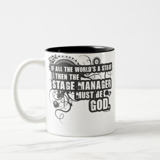 Grunge-Bühne-Manager-Gott Zweifarbige Tasse (Links)