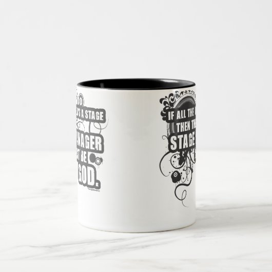 Grunge-Bühne-Manager-Gott Zweifarbige Tasse (Mittel)